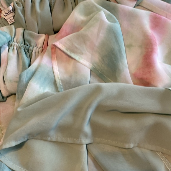 Sundress with ruffles and tie straps - Picture 3 of 3